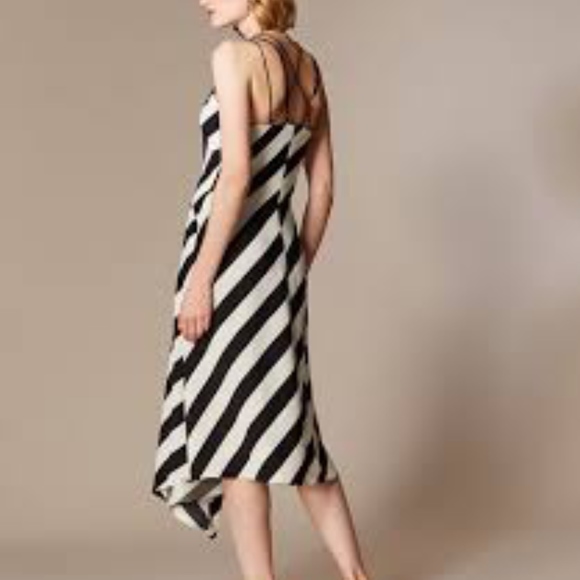 Karen Millen Striped Halterneck Midi Dress - Picture 3 of 7
